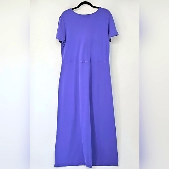 Eddie Bauer Purple Beachy Lounge Casual Crew Neck A-line Midi-Maxi Dress - Picture 8 of 9